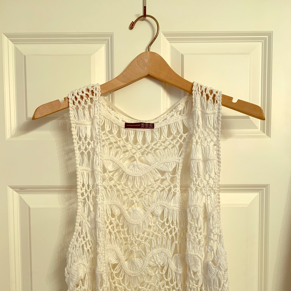 Atmosphere Crochet Fringe Vest
